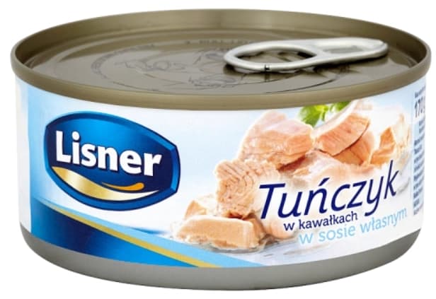 LISNER Tunczyk w kawalkach w sosie wlasnym. 44,06 zl/kg