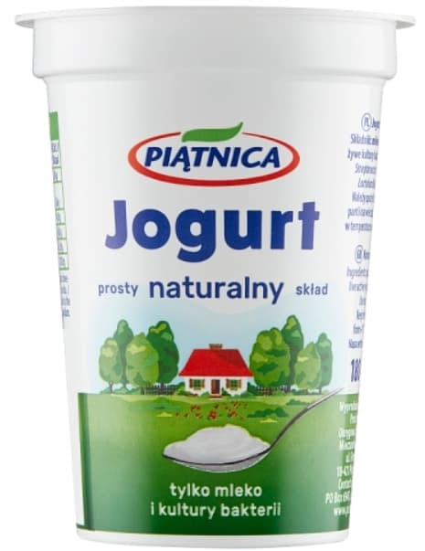 PIATNICA Jogurt naturalny 2%. 11,06 zl/kg