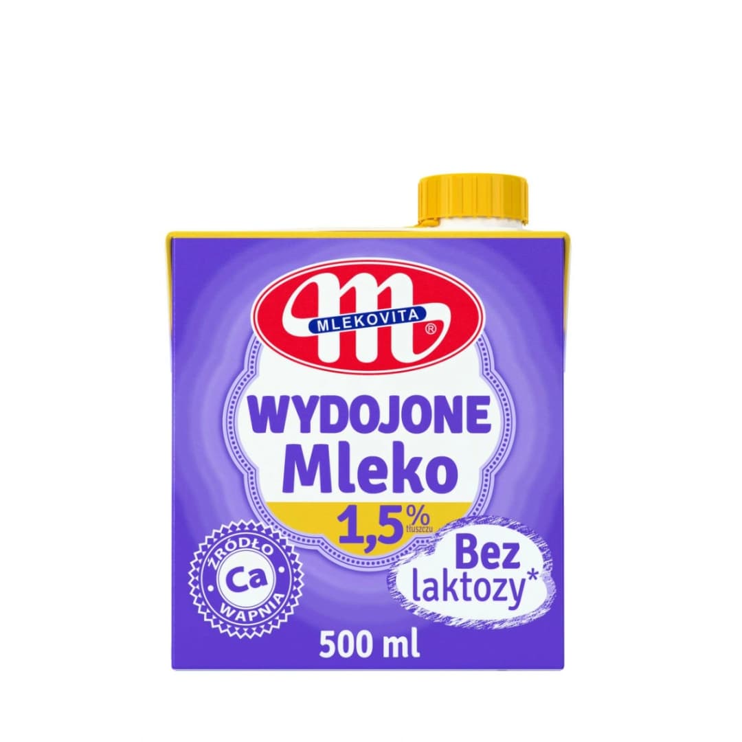 MLEKOVITA WYDOJONE Mleko UHT 1,5% bez laktozy. 7,78 zl/l