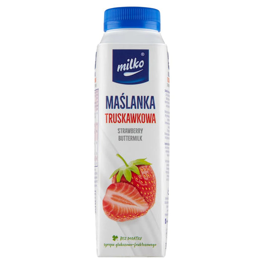 MILKO Maslanka truskawkowa. 10,27 zl/l