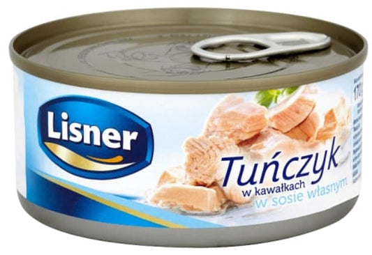 LISNER Tunczyk w kawalkach w sosie wlasnym. 44,06 zl/kg