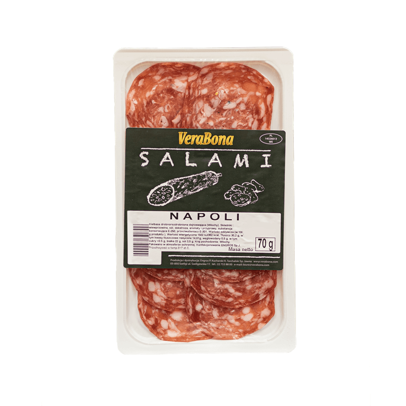 VERABONA Salami Napoli lagodne plastry. 111,29 zl/kg