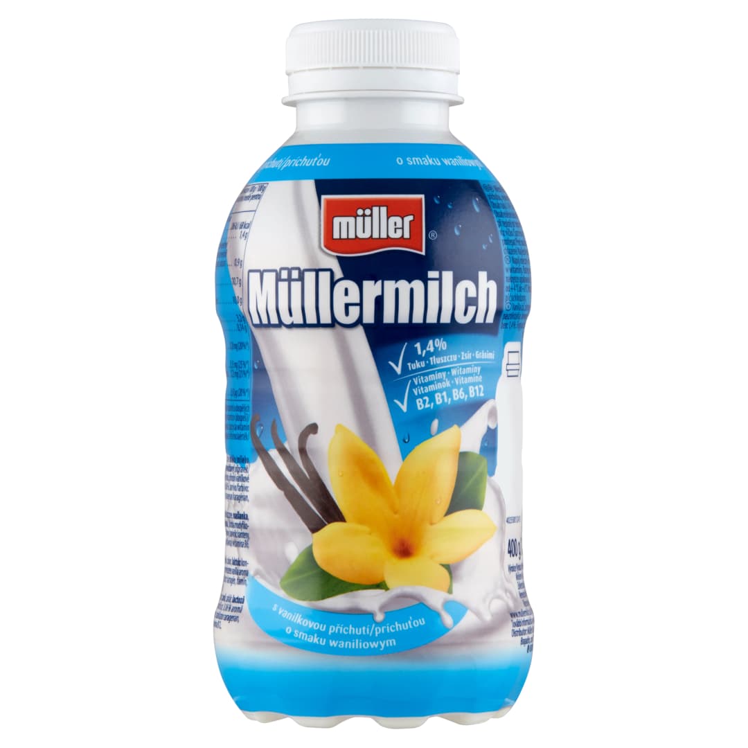 MULLER MULLERMILCH Napoj mleczny o smaku waniliowym. 9,98 zl/kg