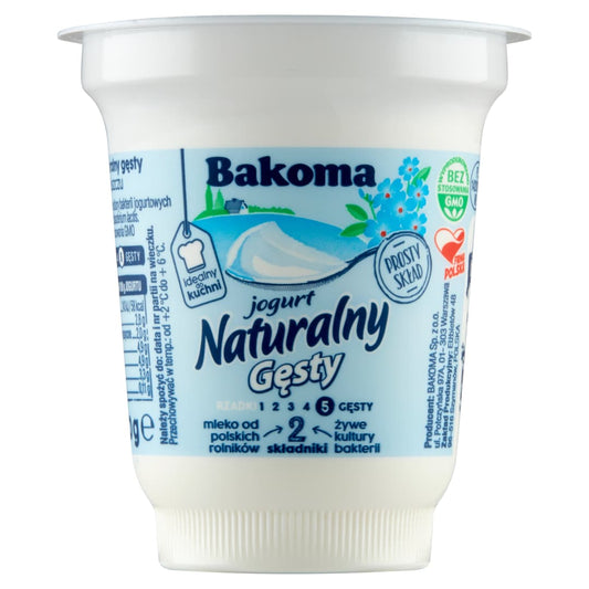 BAKOMA Jogurt naturalny gesty. 14,60 zl/kg