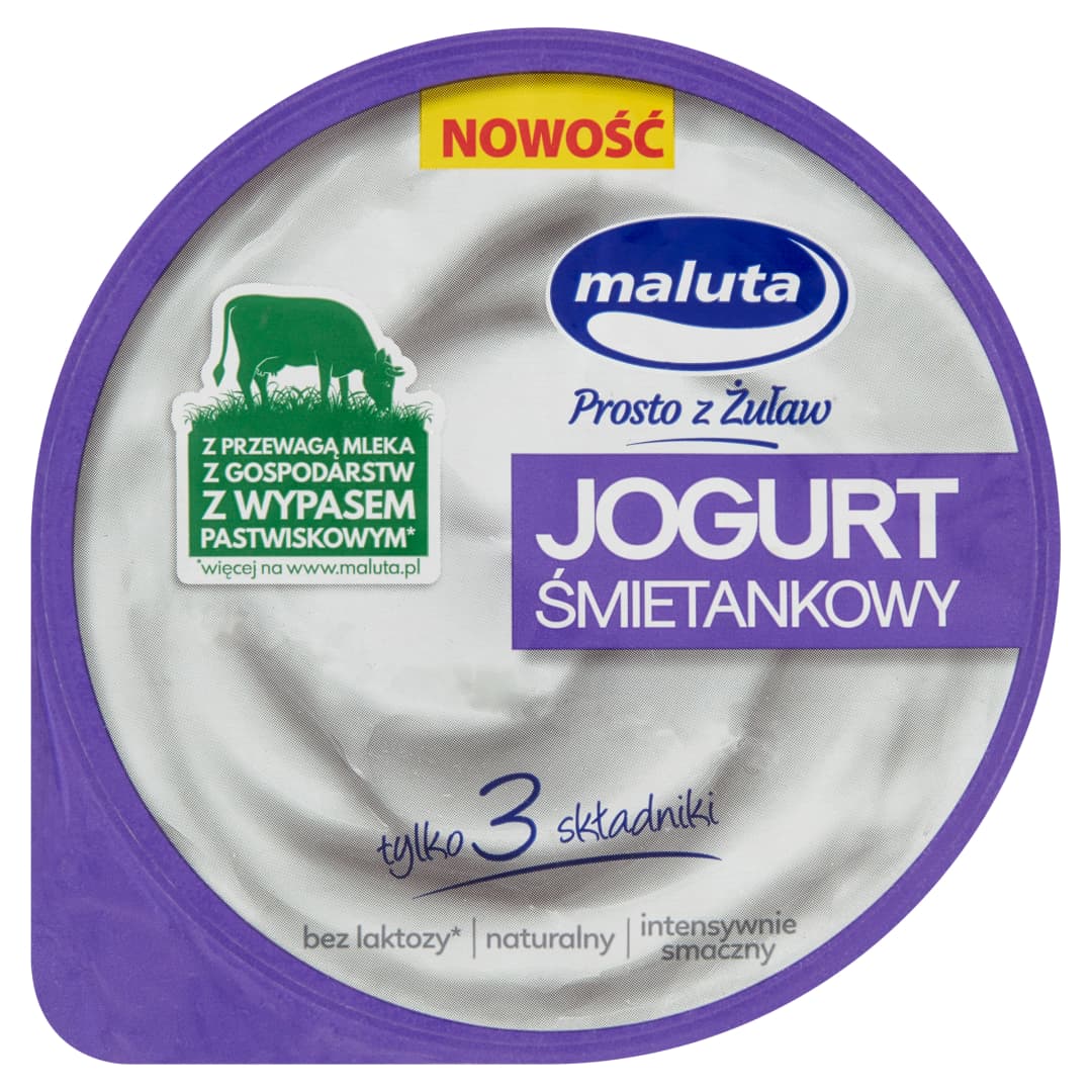 MALUTA Jogurt naturalny smietankowy lekki bez laktozy. 14,95 zl/kg