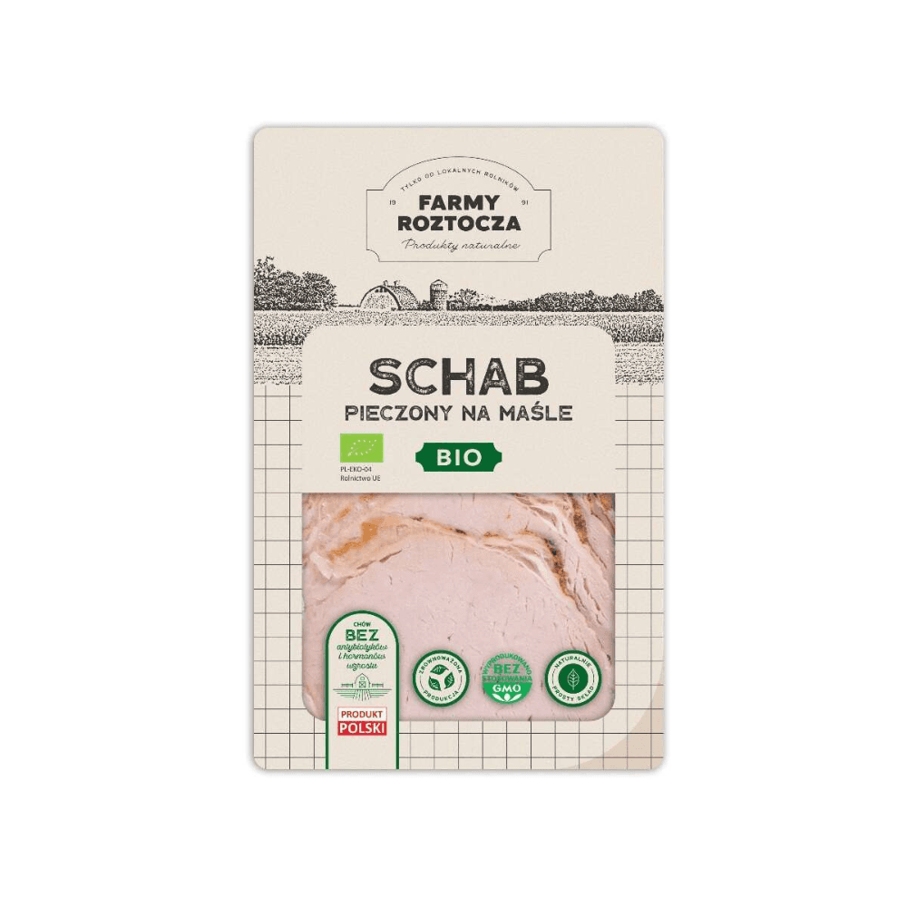 FARMY ROZTOCZA Schab na masle w plastrach BIO. 129,90 zl/kg