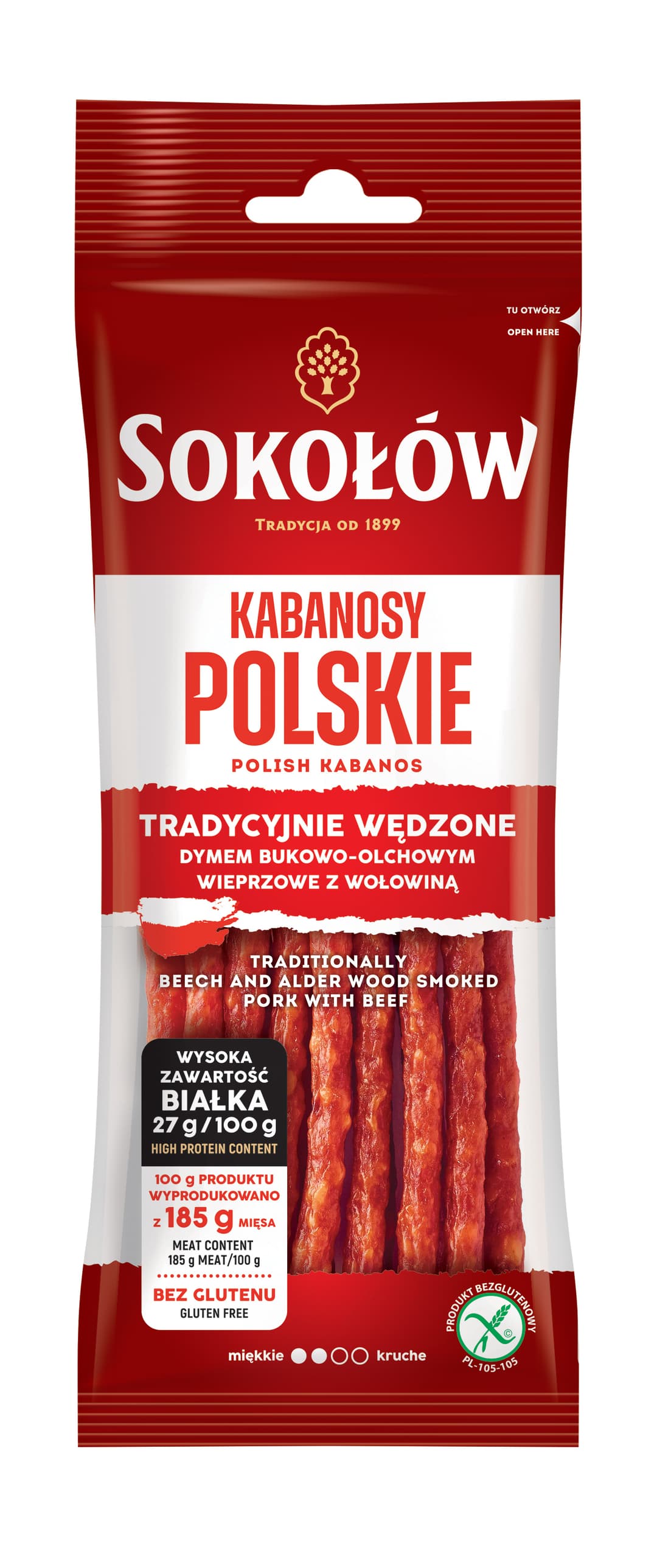 SOKOLOW Kabanosy Polskie. 84,90 zl/kg