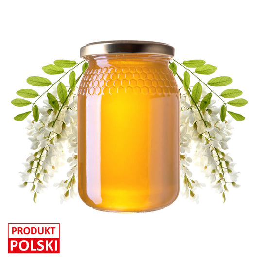 Miod akacjowy. 46,90 zl/sloik